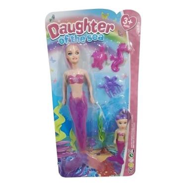 Imagem de Brinquedo Boneca Sereia Luz De Led Acessórios - SGB MODAS