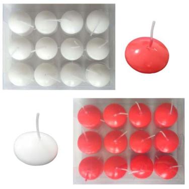 Imagem de Kit C/48 Velas Ø 3,5cm 24 Vermelhas e 24 Brancas - Wincy