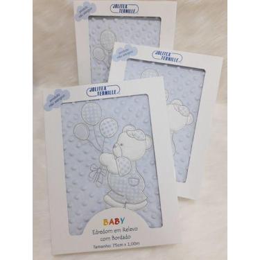 Imagem de Edredom / Cobertor Bebe Jolitex Relevo Bordado Azul Menino, Azul, Únic