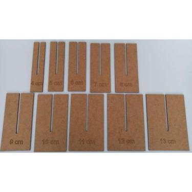 Imagem de Gabarito Molde Para Laços Mdf Cru Kit Com 13 Peças - AGV Criações