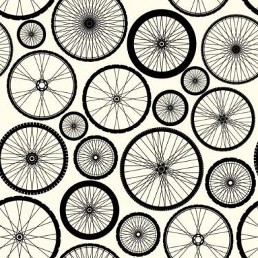 Imagem de Papel de parede adesivo infantil bicicleta ( med. 90x300 cm) - ATITUDE