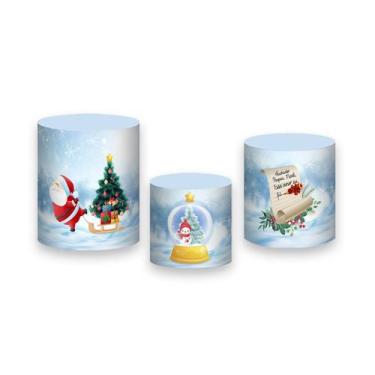 Imagem de Trio De Capa Cilindro -  Natal Papai Noel Cute 032 - Via Cores