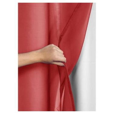 Imagem de Cortina Blackout Pvc Voil Liso 1,80 M X 2,80 M - Vermelho - Campari