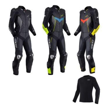 Imagem de Macacao Esportivo Motociclista Pista 2 Peças Texx, 4xl - 60, Preto Ama