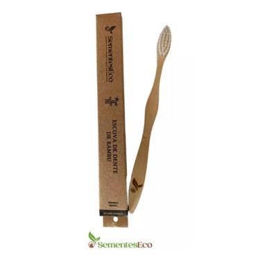 Imagem de Escova Dental de Bambu - Adulto - Sementes Eco, Branco