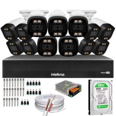 Imagem de Kit 13 Câmeras Segurança FullColor Visão Noturna Colorida Dvr Intelbra