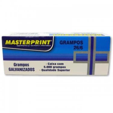 Imagem de Grampos Galvanizados Masterprint 26/6 Caixa 5 Mil Grampos