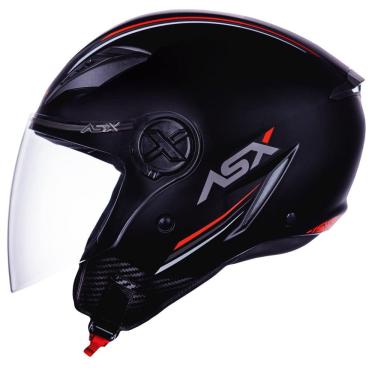 Imagem de Capacete Feminino Masculino Asx Aberto City Air Preto Fosco