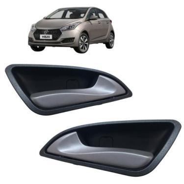 Imagem de Par Puxador Maçaneta Interna Carro Hyundai Hb20