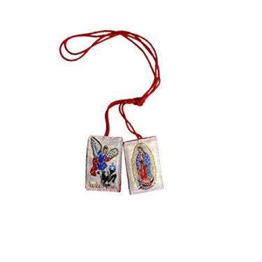 Imagem de Saint Michael Arcanjo Anjo Escapulário Vermelho Escapulario De San Miguel Rojo