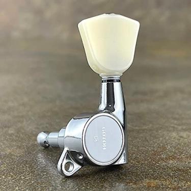Imagem de Gotoh Afinadores de botão estilo Schaller grandes cromados (3 por lado)
