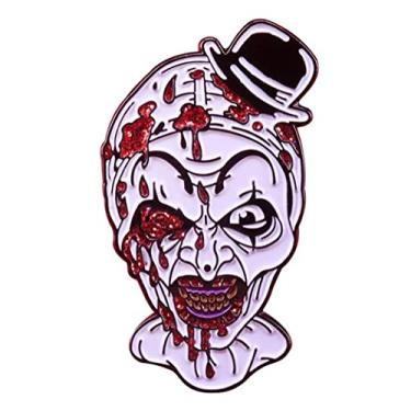 Imagem de Terrifier Art the Clown enamel pin bloody horror pin slasher film brooch Decoration Pin Jewelry Accessories Gift