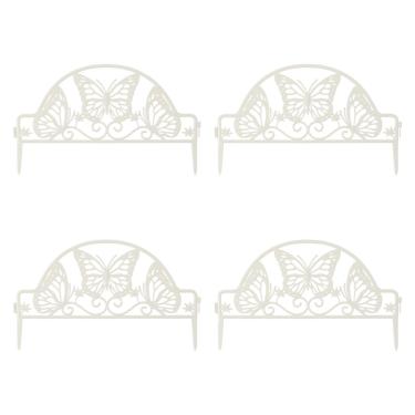 Imagem de Ioensy 4x Painéis Decorativos de Cerca de Jardim, Barreira de Animais, Gramado, Cerca de Borda para Animais de Estimação