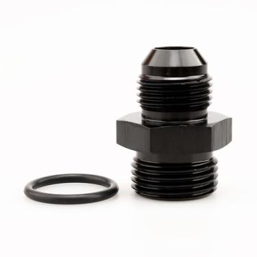 Imagem de Alumínio -8 AN Flare to -10 AN O-ring ORB macho adaptador de trilho de bomba de combustível flare encaixe de mangueira, JIC Thread Oring Boss