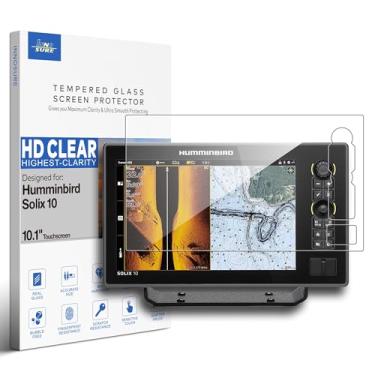 Imagem de INNOSURE Protetor de tela de vidro temperado premium projetado para Humminbird Solix 10 Finshfinder G1/G2/G3/G4 Acessórios de tela sensível ao toque de 10,1 polegadas 25.4 cm 9H antiarranhões (HD