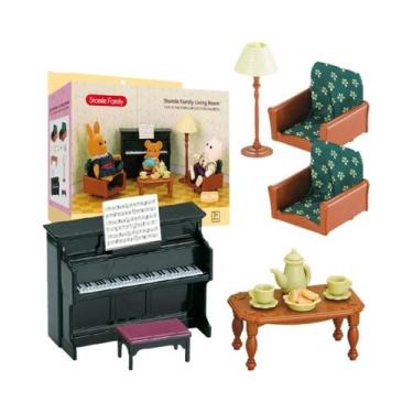 Imagem de Casa de Bonecas em Miniatura com Cozinha, Mesa de Jantar e Acessórios 
