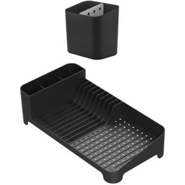 Imagem de Kit 2 pc Escorredor de Louças e de Talheres Linha Trium Ou, Preto