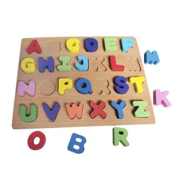 Imagem de Brinquedo Educativo Aprenda Brincando Didático Cores e Alfabeto Quebra