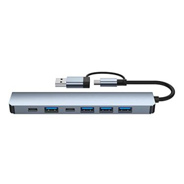 Imagem de 7 No Cubo do Tipo C Com Carregamento, Plugue e Reprodução de 5w, Alumínio Oy USB Docking Station para Conectividade do Esforço