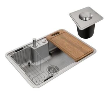 Imagem de Cuba De Sobrepor/Embutir Em Aço Inox, Lixeira D/Embutir 6L - DOCOL