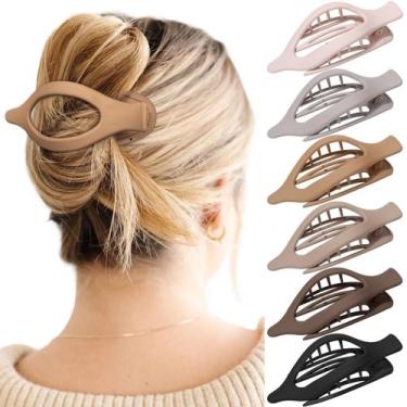 Imagem de Clipes de Cabelo AWAYTR - 6 Unidades - Estilo Francês para Mulheres e 