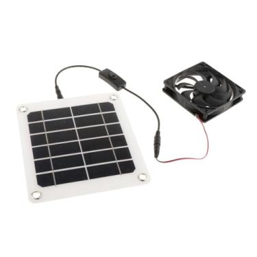 Imagem de Generic Ventilador de painel solar Painel monocristalino Ventilador solar 5V 10W Ventilador de exaustão movido a energia solar Ventilador movido a energia, Ventilador Único