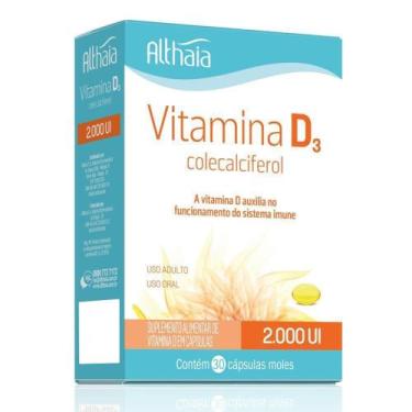 Imagem de Vitamina D3 2.000 UI 30 Cápsulas Althaia
