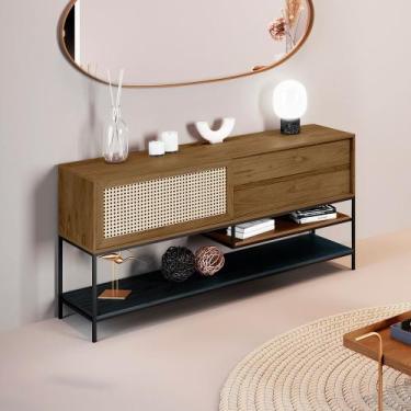 Imagem de Buffet Aparador para Sala de Jantar com Tela Agnes 2 Gavetas em Madeir