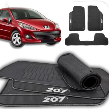 Imagem de Tapete Borracha Compativel com Peugeot 207 2010 2011 2012 2013 2014 Proteção do Carpete e Assoalho