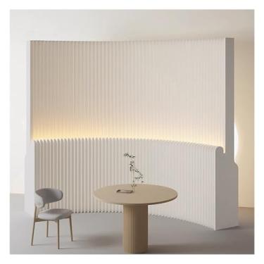 Imagem de Biombos e Divisórias Divisória De Ambiente Dobrável Com Tela Divisória Com Faixa De Luz LED, Comprimento Retrátil, Flexível, Separador De Ambiente, Divisória De Parede Para Decoração De Loja, Escritór