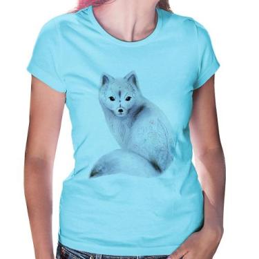 Imagem de Baby Look Raposa Arte - Foca na Moda, Azul bebê, GG