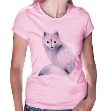 Imagem de Baby Look Raposa Arte - Foca na Moda, Rosa bebê, P