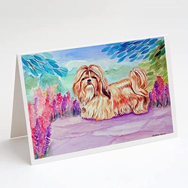 Imagem de Caroline's Treasures 7136GCA7P Cartões de felicitações Shih Tzu e Envelopes Pacote com 8, 7 x 5, multicolorido