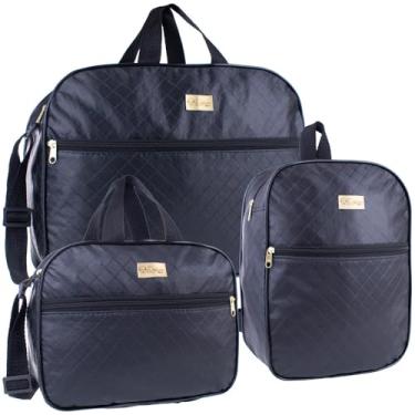 Imagem de Kit 3 Bolsas Maternidade - Kit contém 2 Bolsas Mala Maternidade e 1 Mochila de Passeio, Bolsa de Bebê Saída Maternidade (Preto)