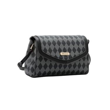 Imagem de Bolsa Feminina Transversal Chenson Original Elemento Geométrico (Preto)