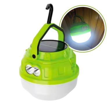 Imagem de Lâmpada Lanterna Luminária Lampião  Carrega Solar é USB  Luz De Emergê