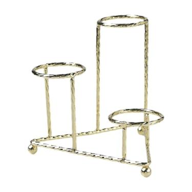 Imagem de Kuntesetty de vidro Ball Schets Metal Stand Stand Collections Seat segura 3 bolas de base rack base para decoração de mesa de casamento , Ouro