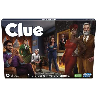 Imagem de Jogo de tabuleiro Hasbro Gaming Clue para crianças de 8 anos ou mais, 2 a 6 jogadores