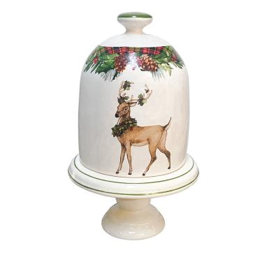 Imagem de Porta panetone gg c/ pitoco rena c/ xadrez luiz salvador