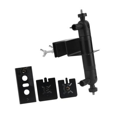 Imagem de menolana Câmera de segurança ao ar livre Montagem de calha metal metal portátil portátil Rotativo Ajuste Ajuste do tapume Suporte do suporte da câmera, Preto