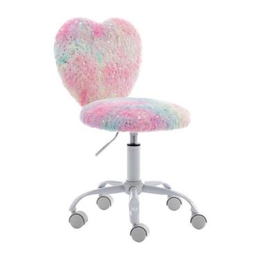 Imagem de Cadeira Infantil para Estudo Chairus Kids - com Pelúcia Faux Fur
