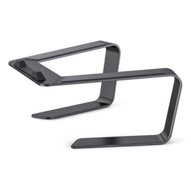 Imagem de Suporte para laptop Suporte para laptop para mesa, suporte de alumínio para laptop, suporte de resfriamento para notebook de 10 a 15,6” Elevador para laptop(Gray)