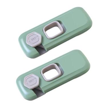 Imagem de Trava de Segurança Geladeira Armario Gaveta Kit 2 unidades Protege Beb