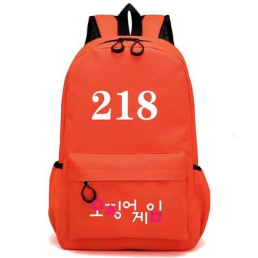 Imagem de Lula Jogo Canvas Mochila Cosplay Fantasia 456 Máscara Red Pat