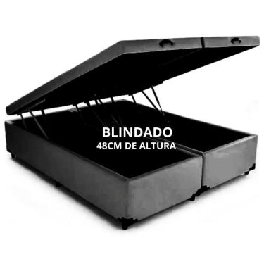 Imagem de Cama Bau Casal Bipartido - Super Reforçada. Corino 