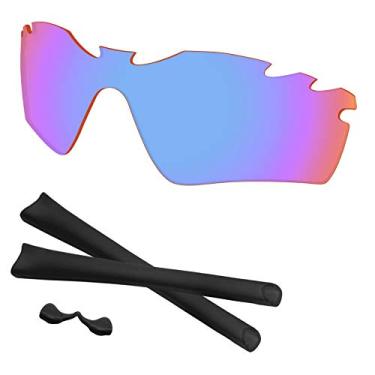 Imagem de Predrox Lentes ventiladas e kits de borracha esportivos rosa radar Path substituição para óculos de sol Oakley