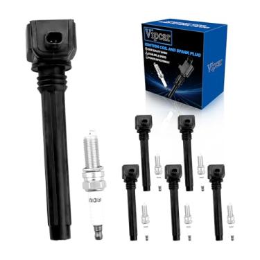 Imagem de Vipcar Conjunto De 6 Bobinas Ignição E Velas Irídio Compatíveis Com Jeep Wrangler 3.6L Grand Cherokee 2012-2017, Ram 1500/Promaster 2014-2020, Caravan Charger Town & Country Routan