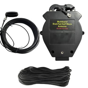 Imagem de GOOZEEZOO Antena de meia onda JYR4010-1000W para rádio amador, antena de rádio de ondas curtas 1000W, antena de fio longo de 4 bandas, 10 m, 15 m, 20 m, 40 m, balun de 1:64 sem ajuste