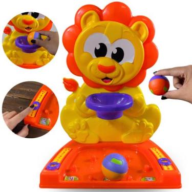 Imagem de Brinquedo basquete leão Joguinho bebês Presente Interativo Didático Co