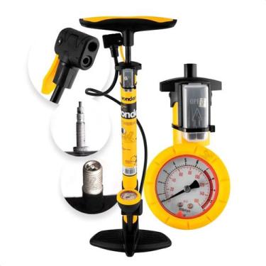 Imagem de Bomba De Ar Encher Pneu Bike Carro Moto Bico Duplo Bola 70cm - Vonder